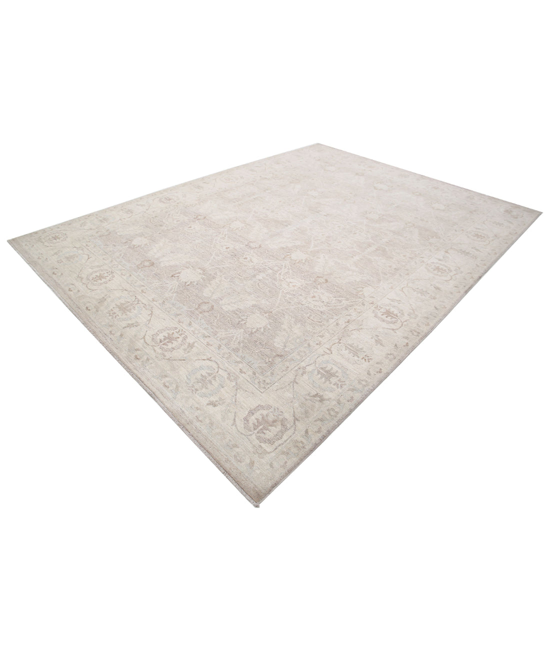 Serenity 8'10'' X 12'1'' Hand-Knotted Wool Rug 8'10'' x 12'1'' (265 X 363) / Grey / Ivory