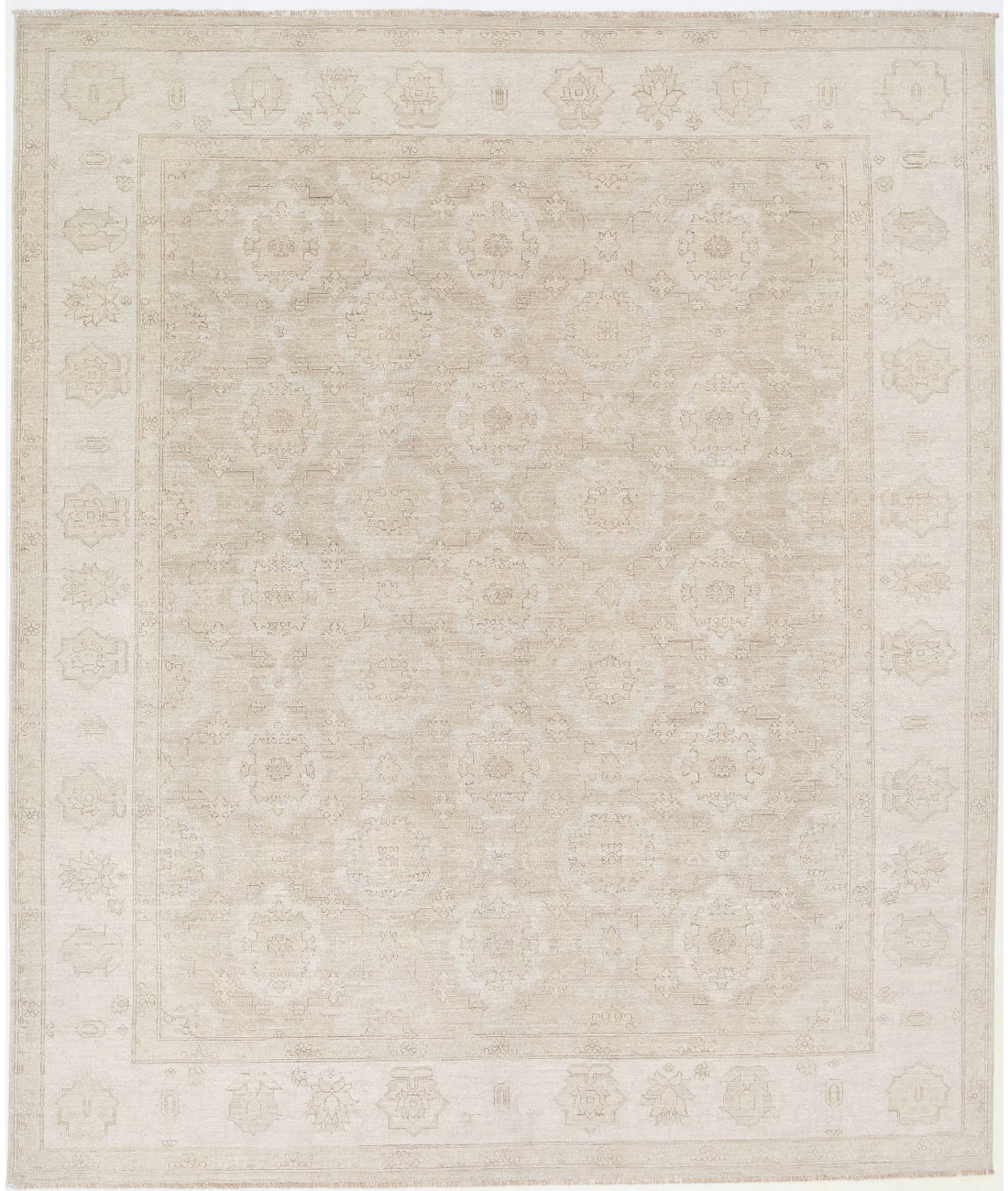 Serenity 8'0'' X 9'6'' Hand-Knotted Wool Rug 8'0'' x 9'6'' (240 X 285) / Tan / Ivory
