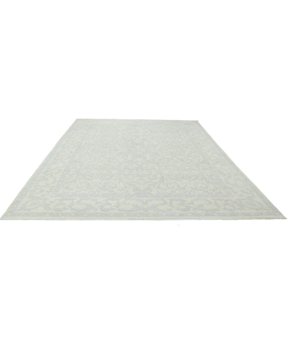 Serenity 8'11'' X 11'9'' Hand-Knotted Wool Rug 8'11'' x 11'9'' (268 X 353) / Ivory / Blue