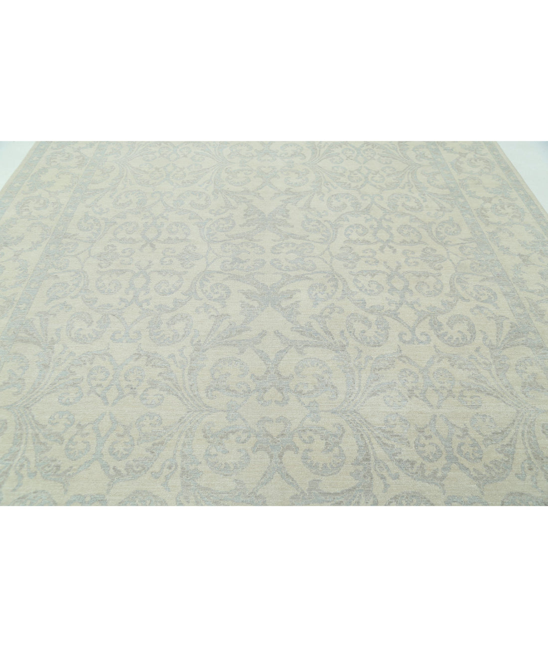 Serenity 8'11'' X 11'9'' Hand-Knotted Wool Rug 8'11'' x 11'9'' (268 X 353) / Ivory / Blue