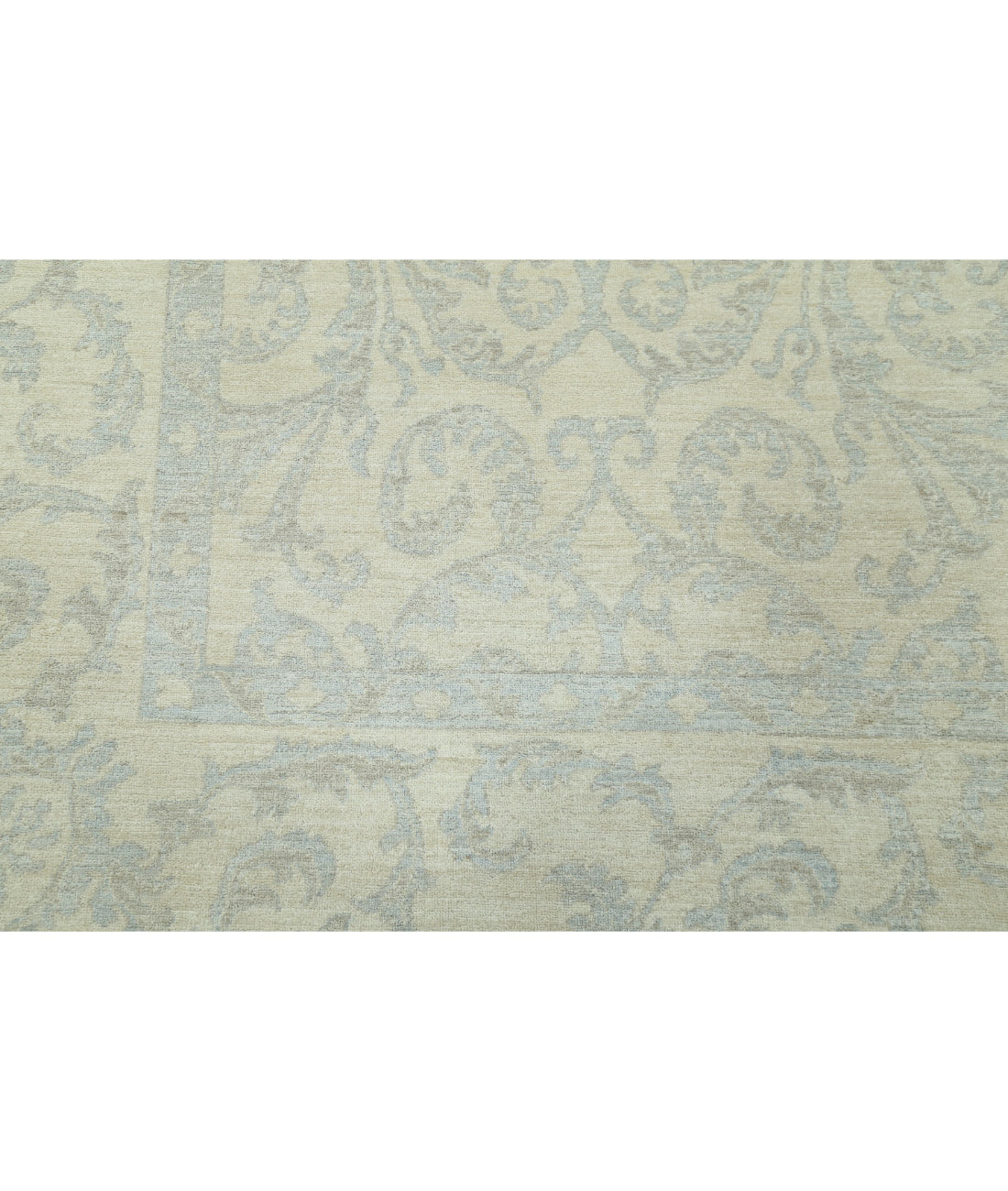 Serenity 8'11'' X 11'9'' Hand-Knotted Wool Rug 8'11'' x 11'9'' (268 X 353) / Ivory / Blue