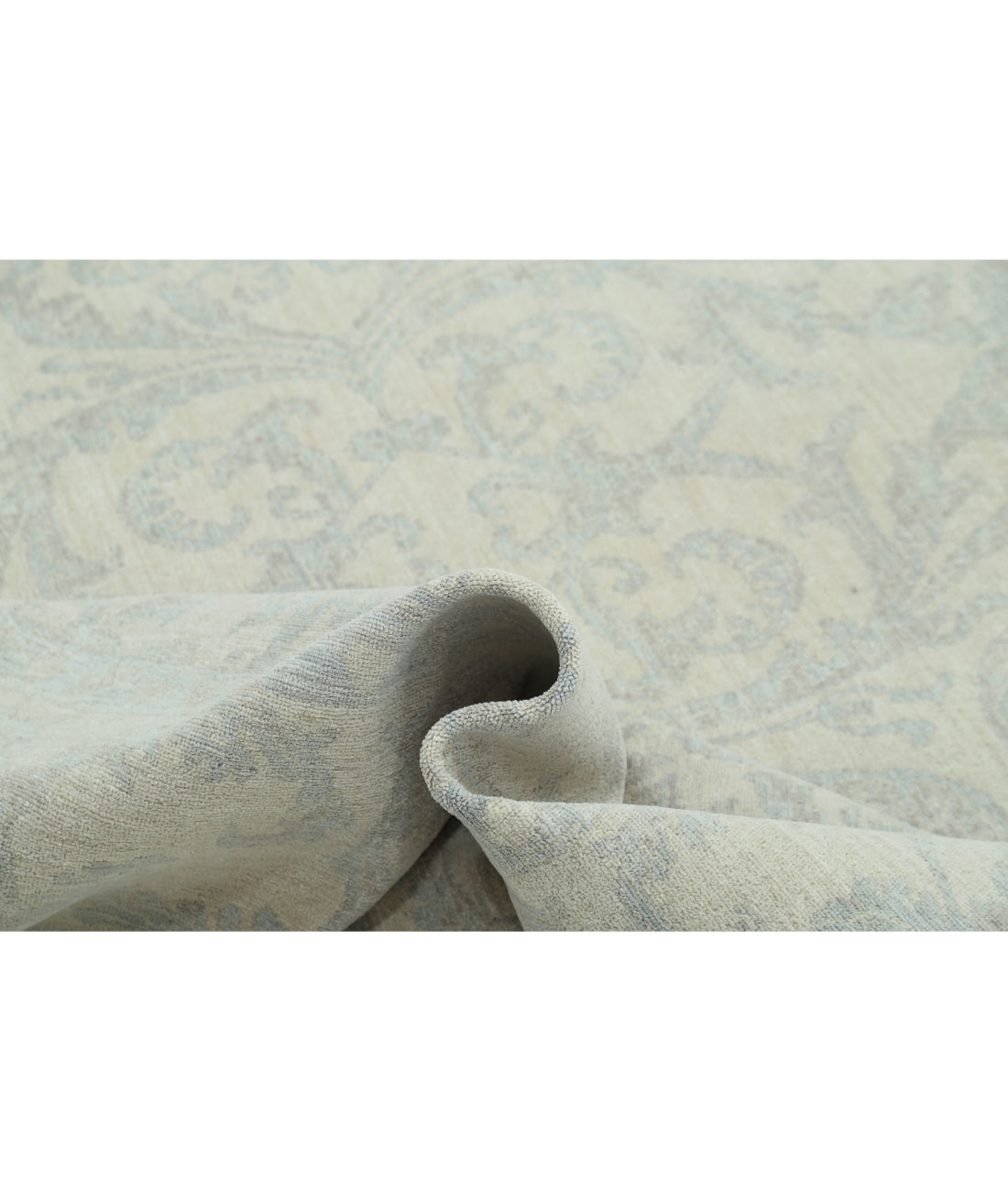 Serenity 8'11'' X 11'9'' Hand-Knotted Wool Rug 8'11'' x 11'9'' (268 X 353) / Ivory / Blue