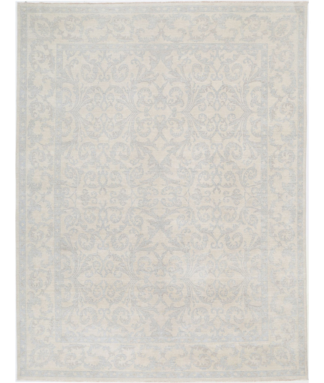 Serenity 8'11'' X 11'9'' Hand-Knotted Wool Rug 8'11'' x 11'9'' (268 X 353) / Ivory / Blue