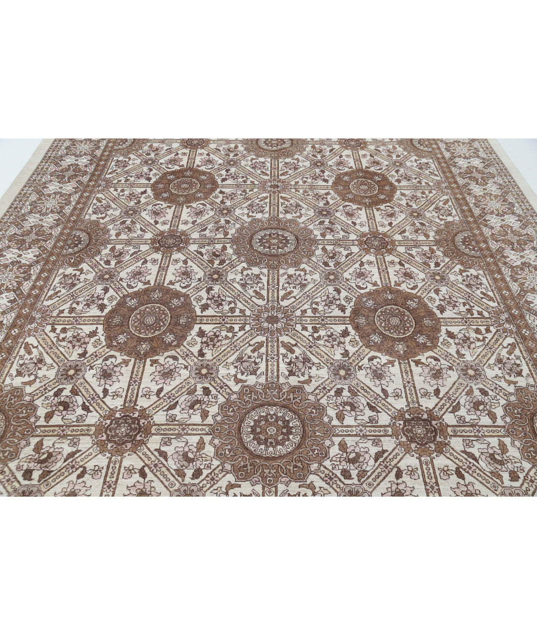 Serenity 8'9'' X 11'11'' Hand-Knotted Wool Rug 8'9'' x 11'11'' (263 X 358) / Ivory / Brown