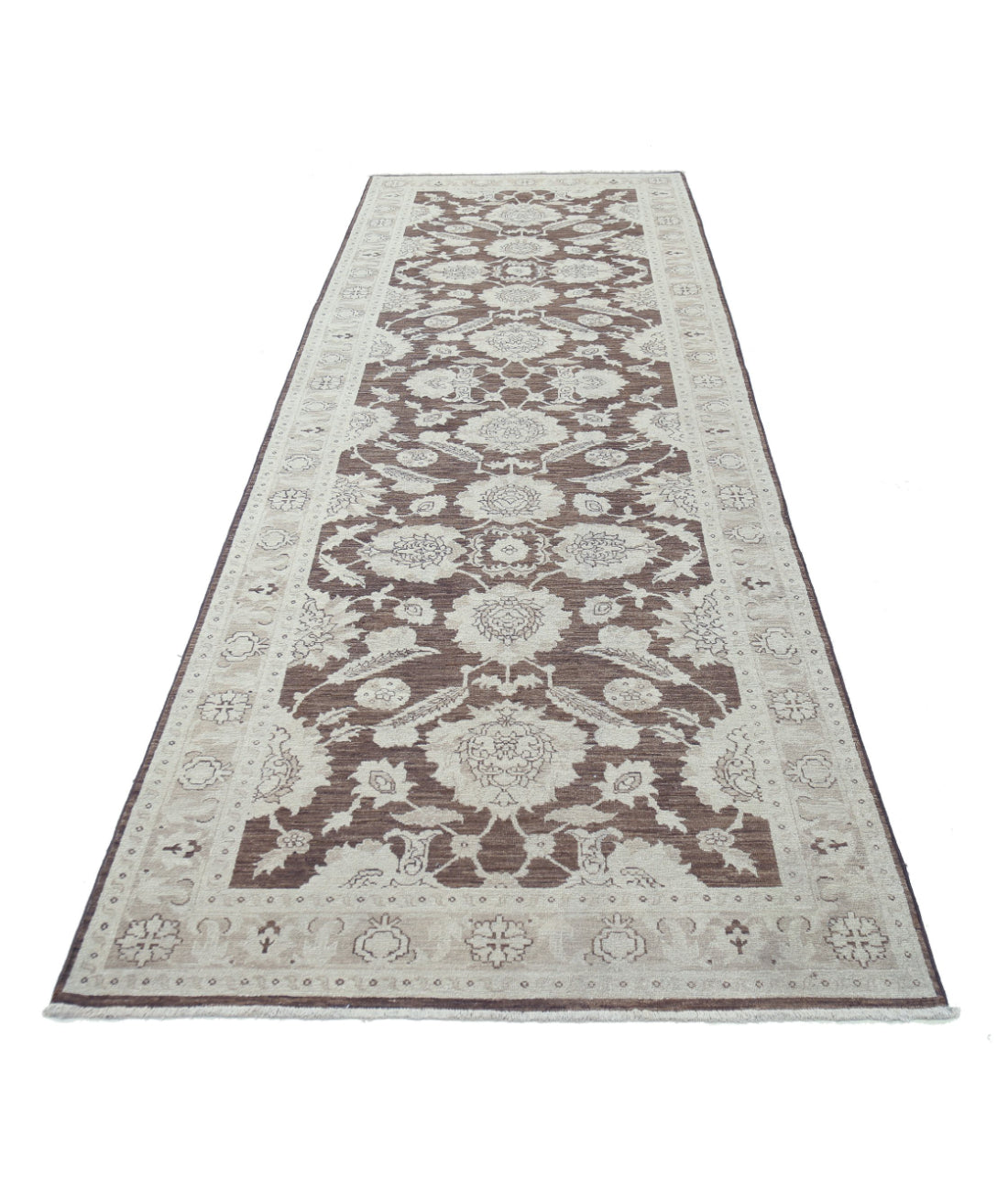 Serenity 3'11'' X 12'5'' Hand-Knotted Wool Rug 3'11'' x 12'5'' (118 X 373) / Brown / Taupe