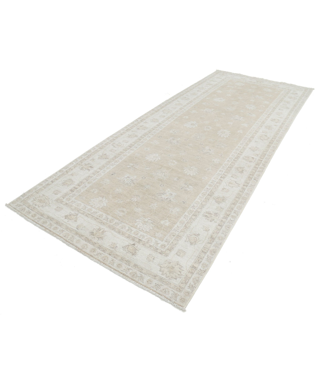 Serenity 4'11'' X 12'2'' Hand-Knotted Wool Rug 4'11'' x 12'2'' (148 X 365) / Taupe / Ivory