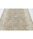 Serenity 4'0'' X 13'4'' Hand-Knotted Wool Rug 4'0'' x 13'4'' (120 X 400) / Brown / Ivory