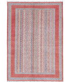 Shaal 6'8'' X 9'8'' Hand-Knotted Wool Rug 6'8'' x 9'8'' (200 X 290) / Red / Multi