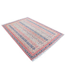 Shaal 5'5'' X 7'9'' Hand-Knotted Wool Rug 5'5'' x 7'9'' (163 X 233) / Red / Multi