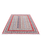 Shaal 5'8'' X 7'7'' Hand-Knotted Wool Rug 5'8'' x 7'7'' (170 X 228) / Red / Blue