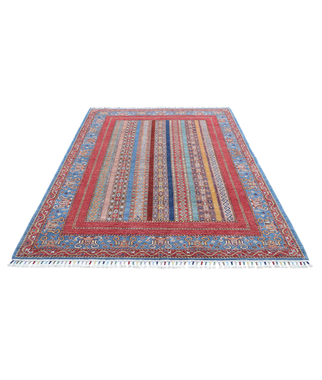 Shaal 5'8'' X 7'11'' Hand-Knotted Wool Rug 5'8'' x 7'11'' (170 X 238) / Multi / Multi