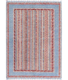 Shaal 5'7'' X 7'9'' Hand-Knotted Wool Rug 5'7'' x 7'9'' (168 X 233) / Blue / Multi