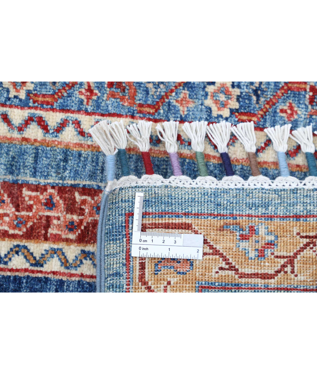 Shaal 5'6'' X 7'10'' Hand-Knotted Wool Rug 5'6'' x 7'10'' (165 X 235) / Blue / Multi