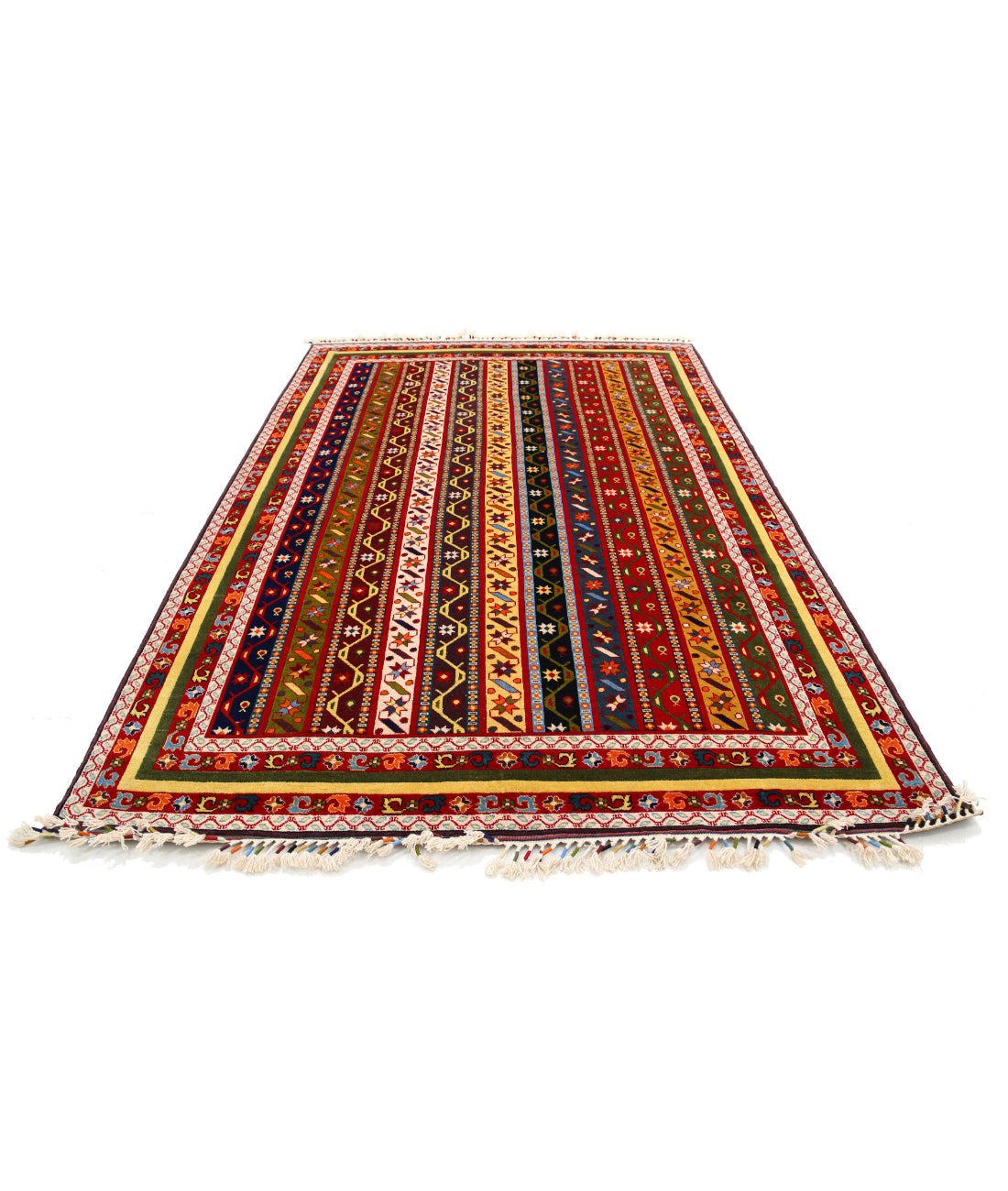 Shaal 6'7'' X 10'0'' Hand-Knotted Wool Rug 6'7'' x 10'0'' (198 X 300) / Multi / Multi