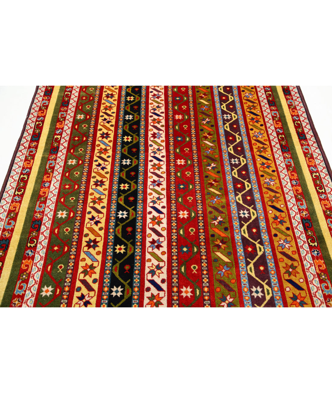 Shaal 5'2'' X 7'3'' Hand-Knotted Wool Rug 5'2'' x 7'3'' (155 X 218) / Multi / Multi