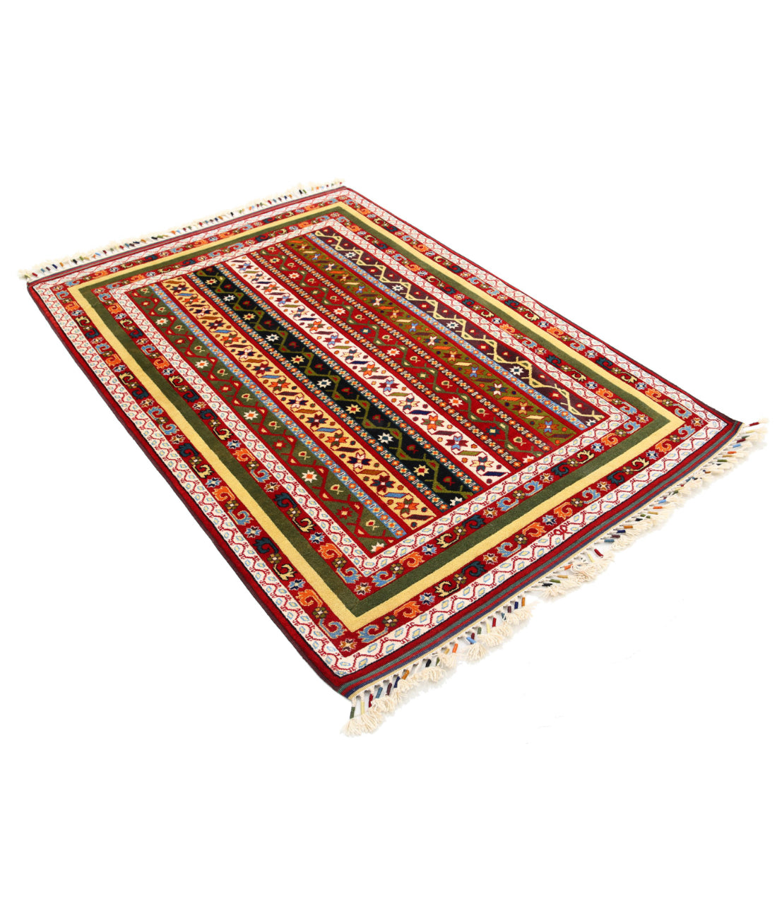 Shaal 4'5'' X 6'2'' Hand-Knotted Wool Rug 4'5'' x 6'2'' (133 X 185) / Multi / Multi