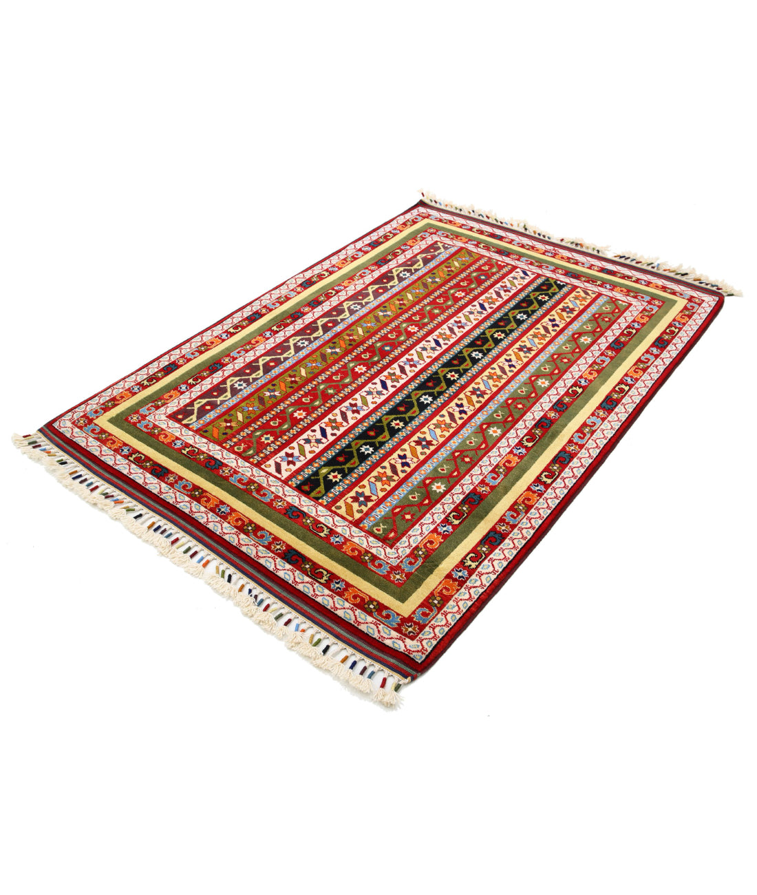 Shaal 4'5'' X 6'2'' Hand-Knotted Wool Rug 4'5'' x 6'2'' (133 X 185) / Multi / Multi
