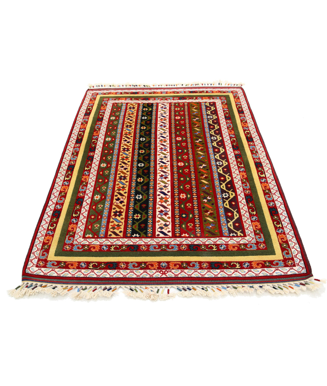 Shaal 4'5'' X 6'2'' Hand-Knotted Wool Rug 4'5'' x 6'2'' (133 X 185) / Multi / Multi