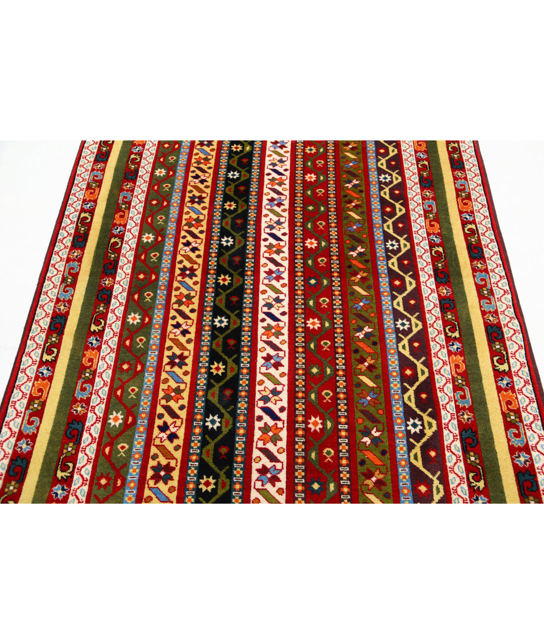 Shaal 4'5'' X 6'2'' Hand-Knotted Wool Rug 4'5'' x 6'2'' (133 X 185) / Multi / Multi