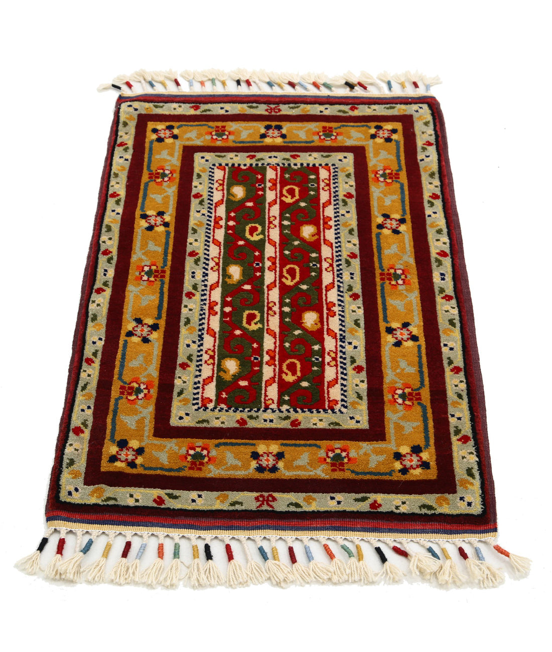 Shaal 2'1'' X 3'2'' Hand-Knotted Wool Rug 2'1'' x 3'2'' (63 X 95) / Multi / Multi