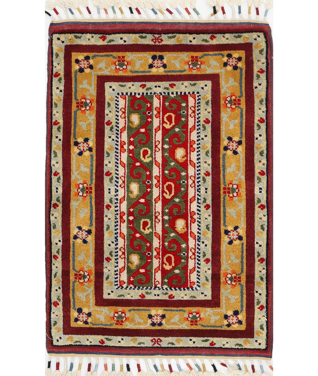 Shaal 2'1'' X 3'2'' Hand-Knotted Wool Rug 2'1'' x 3'2'' (63 X 95) / Multi / Multi
