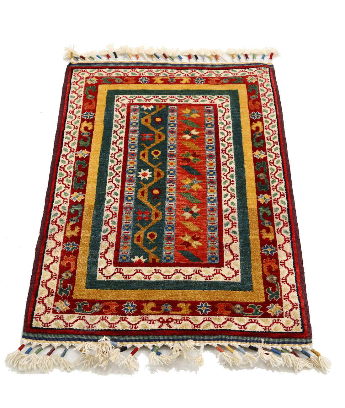 Shaal 2'1'' X 3'2'' Hand-Knotted Wool Rug 2'1'' x 3'2'' (63 X 95) / Multi / Multi