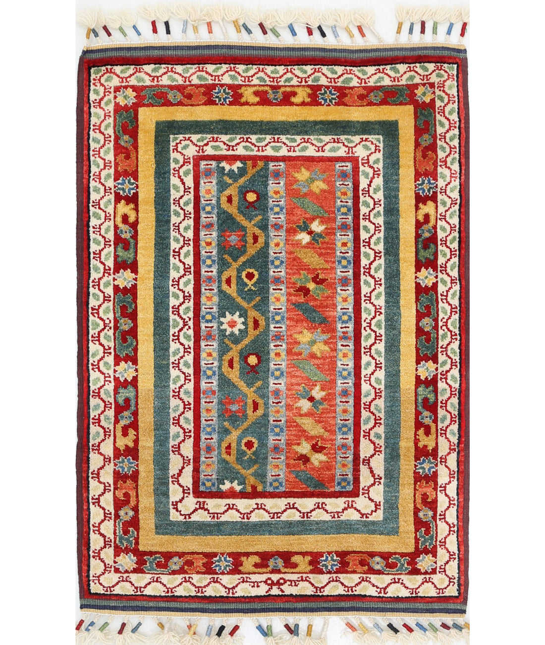 Shaal 2'1'' X 3'2'' Hand-Knotted Wool Rug 2'1'' x 3'2'' (63 X 95) / Multi / Multi