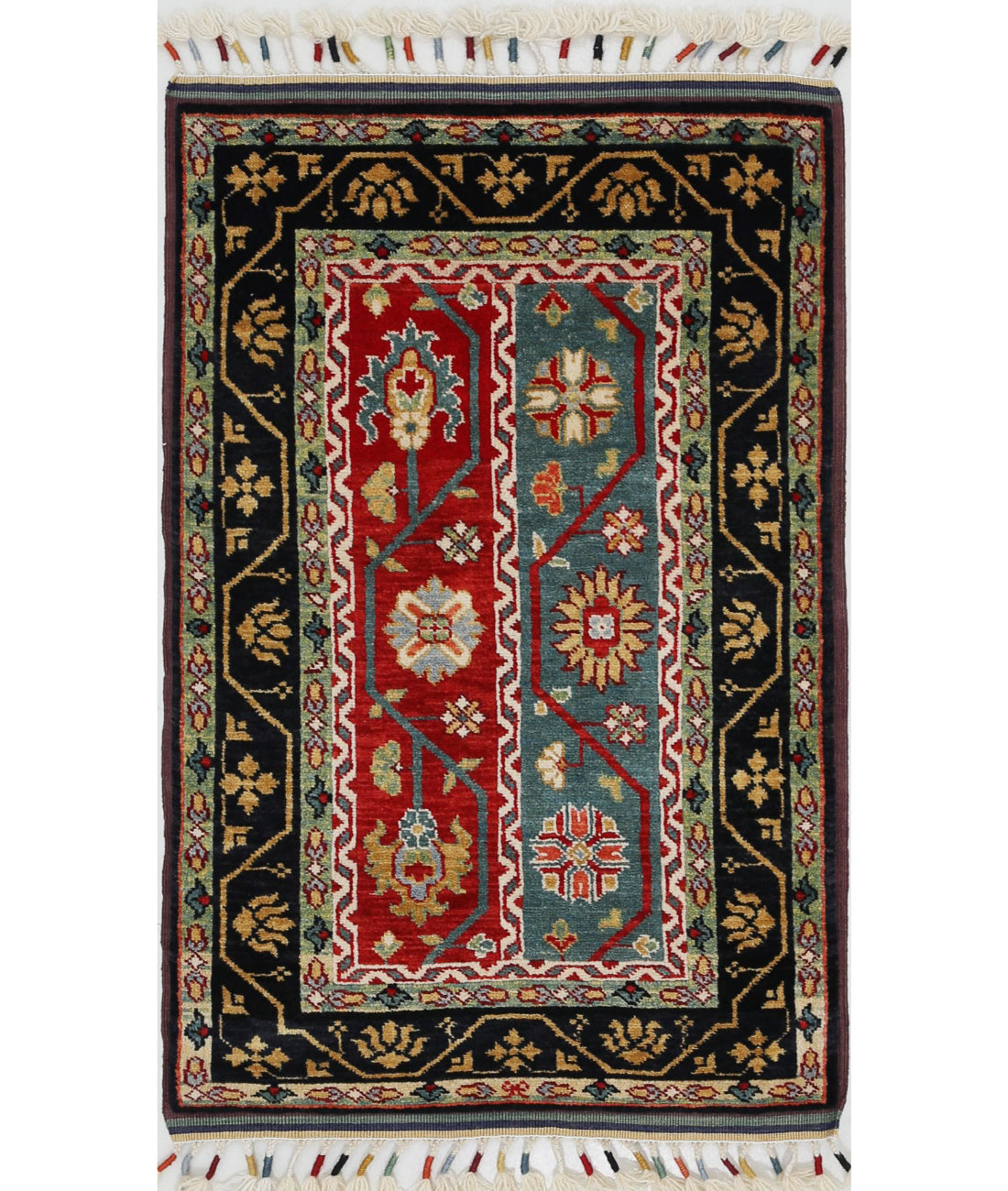 Shaal 2'1'' X 3'3'' Hand-Knotted Wool Rug 2'1'' x 3'3'' (63 X 98) / Multi / Multi