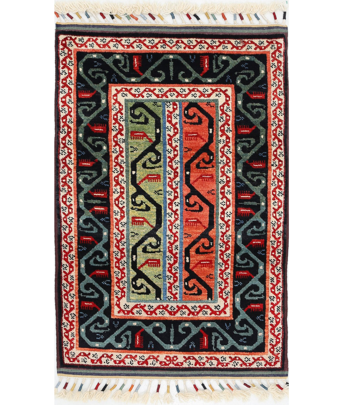 Shaal 2'1'' X 3'1'' Hand-Knotted Wool Rug 2'1'' x 3'1'' (63 X 93) / Multi / Multi
