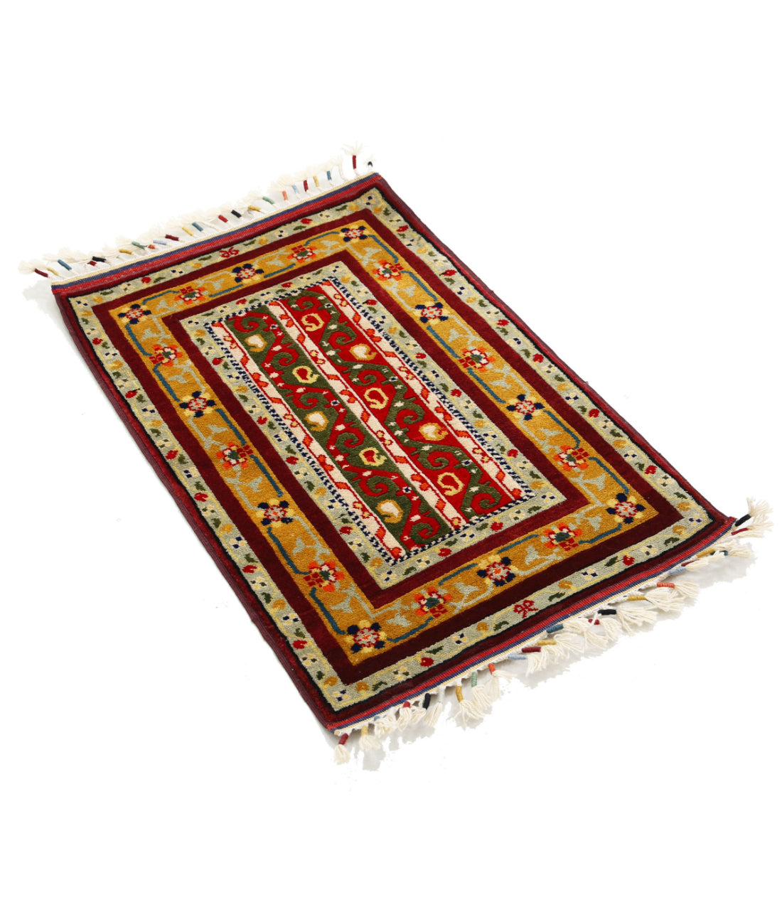 Shaal 2'1'' X 3'2'' Hand-Knotted Wool Rug 2'1'' x 3'2'' (63 X 95) / Multi / Multi