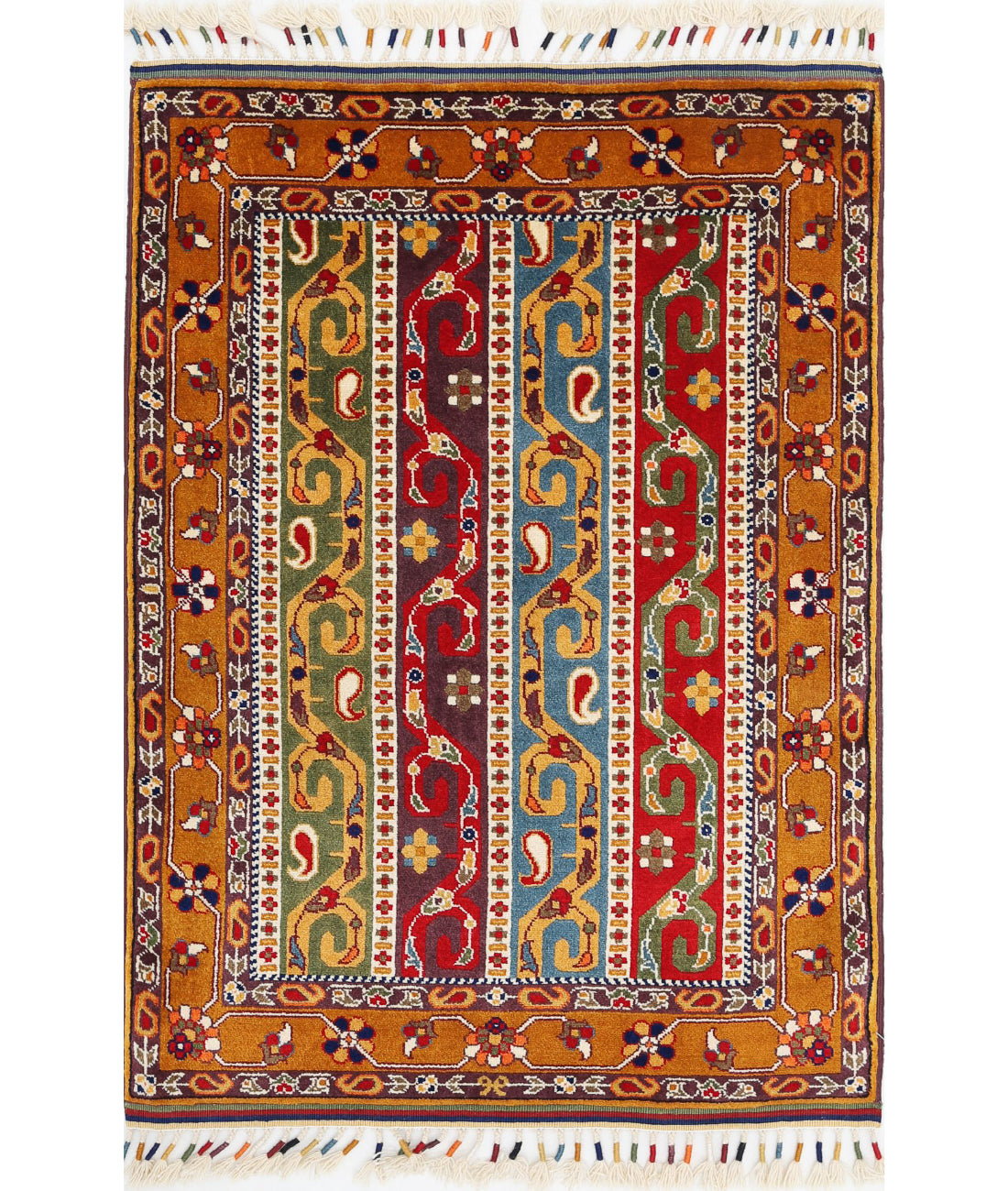 Shaal 3'1'' X 4'3'' Hand-Knotted Wool Rug 3'1'' x 4'3'' (93 X 128) / Multi / Multi