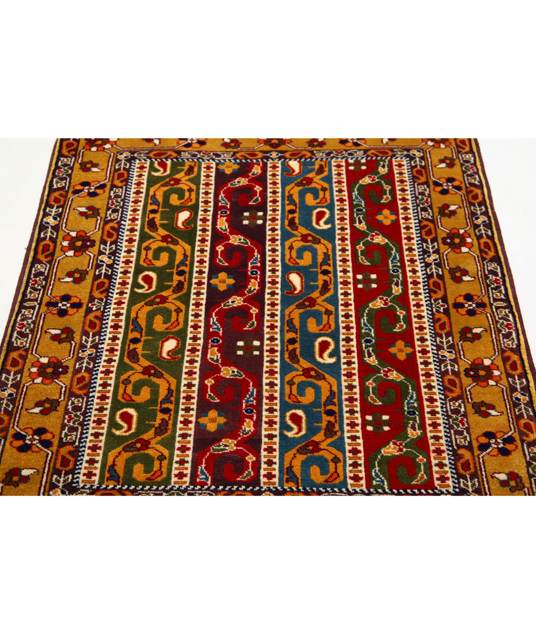 Shaal 3'3'' X 3'11'' Hand-Knotted Wool Rug 3'3'' x 3'11'' (98 X 118) / Multi / Multi