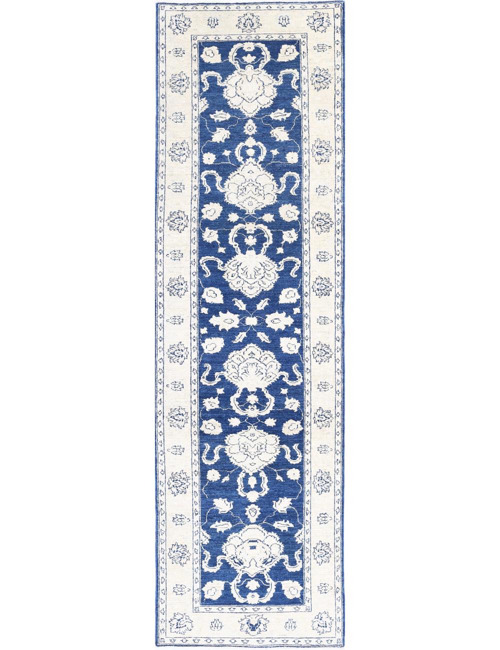 Sultanabad 2' 8" X 9' 9" Hand-Knotted Wool Rug 2' 8" X 9' 9" (81 X 297) / Blue / Ivory