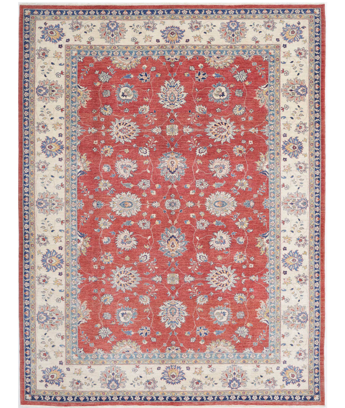 Sultanabad 9'2'' X 11'10'' Hand-Knotted Wool Rug 9'2'' x 11'10'' (275 X 355) / Red / Ivory