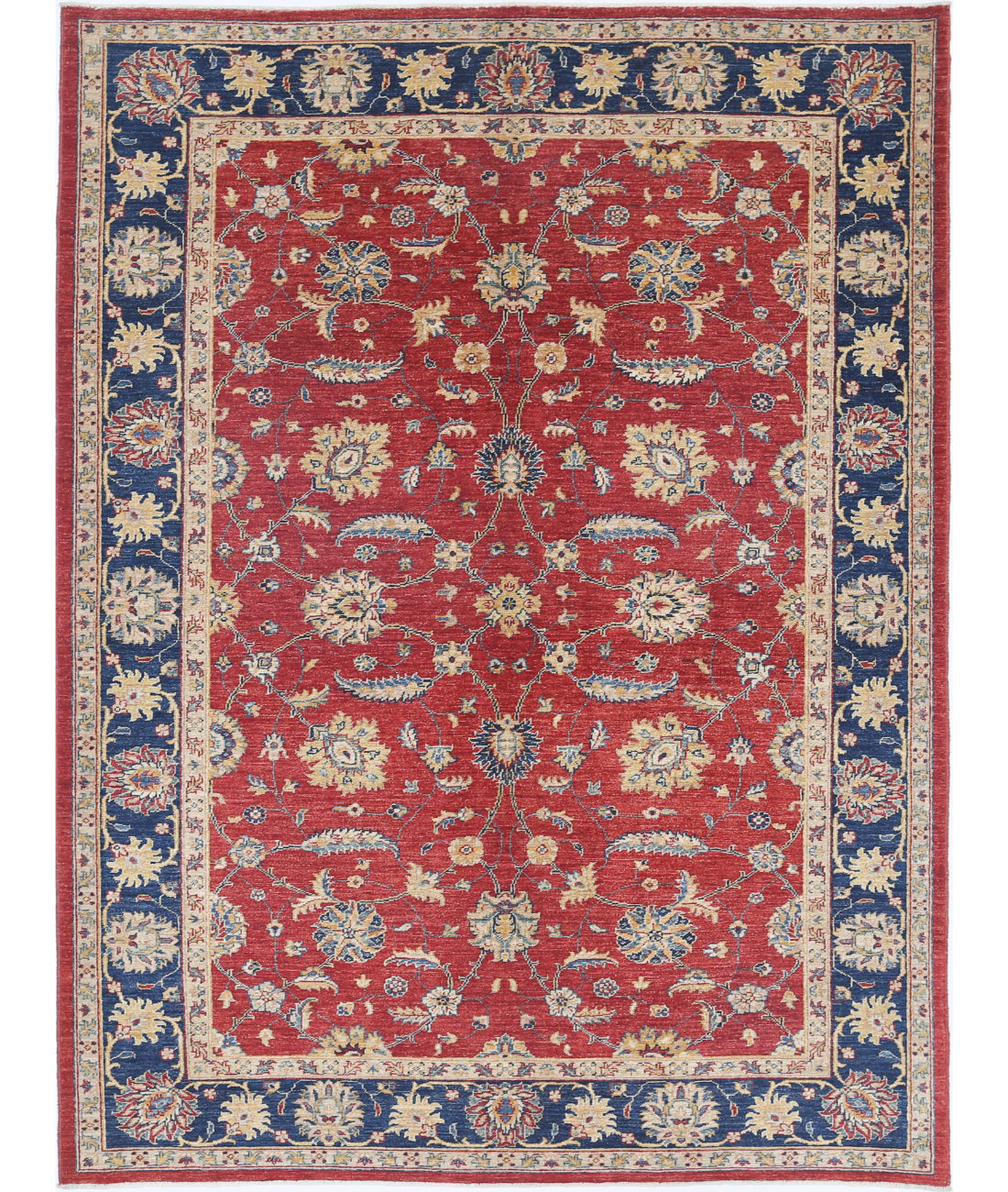 Sultanabad 5'8'' X 7'7'' Hand-Knotted Wool Rug 5'8'' x 7'7'' (170 X 228) / Blue / Red