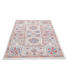 Suzani 4'0'' X 5'8'' Hand-Knotted Wool Rug 4'0'' x 5'8'' (120 X 170) / Ivory / Blue
