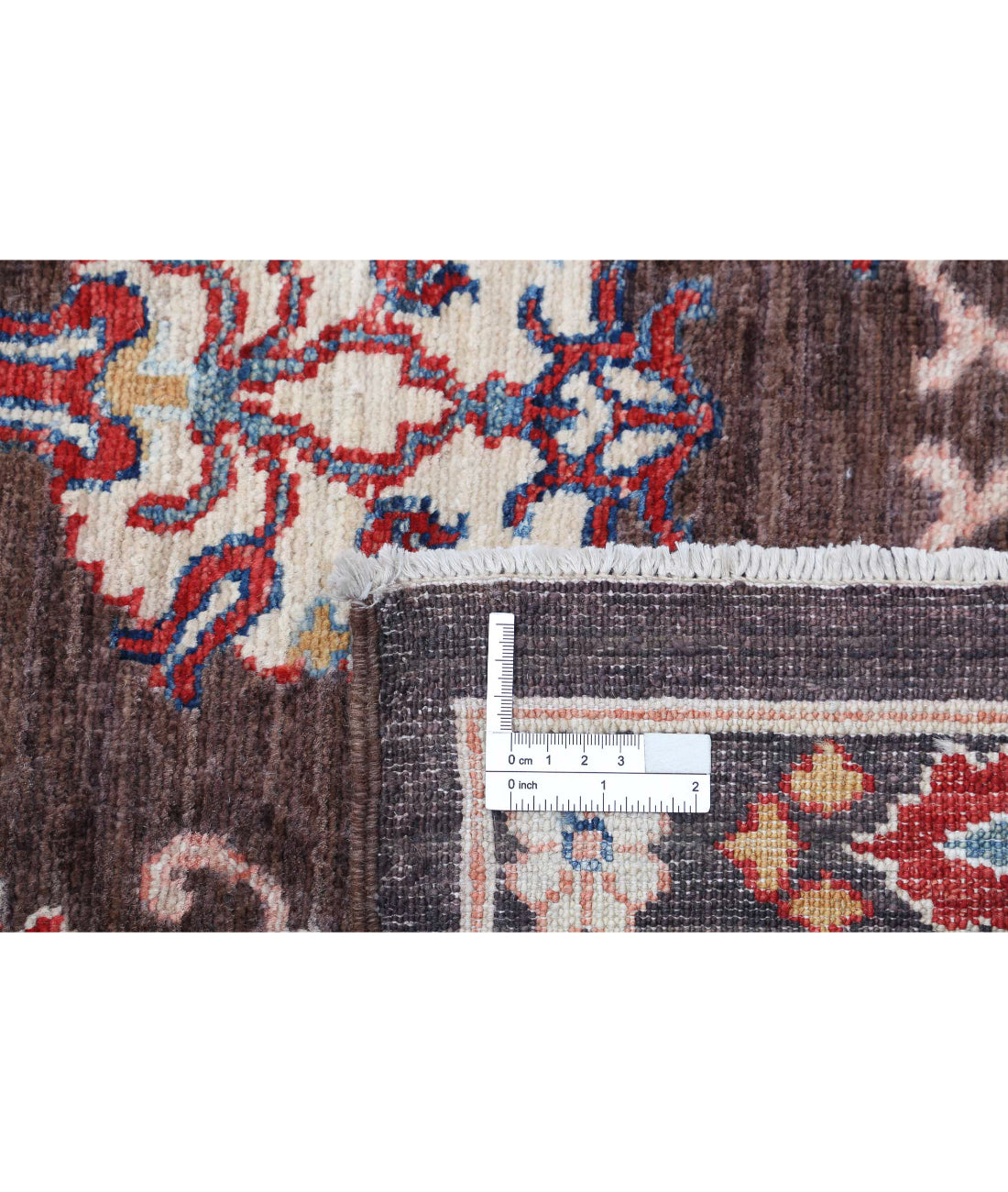 Suzani 6'6'' X 9'9'' Hand-Knotted Wool Rug 6'6'' x 9'9'' (195 X 293) / Brown / Ivory