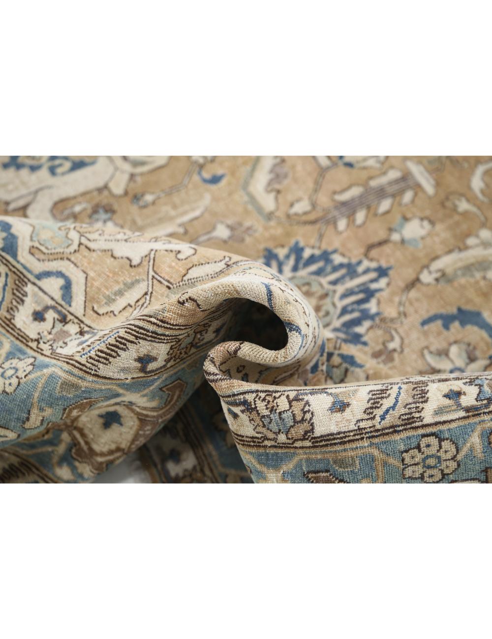 Tabriz 9' 4" X 11' 9" Hand-Knotted Wool Rug 9' 4" X 11' 9" (284 X 358) / Tan / Blue
