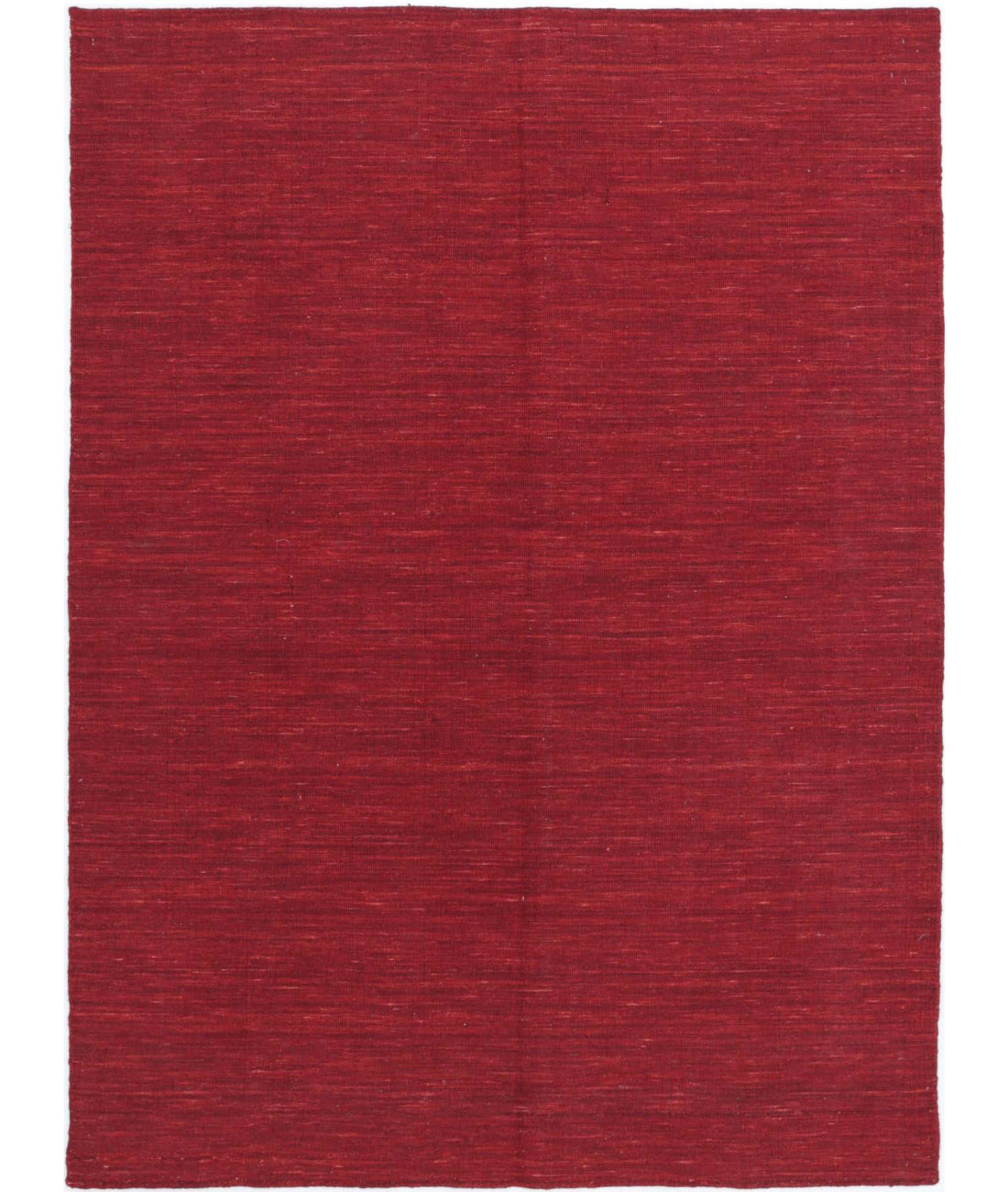 Vista 4'7'' X 6'3'' Hand-Knotted Wool Rug 4'7'' x 6'3'' (265 X 350) / Red / Red