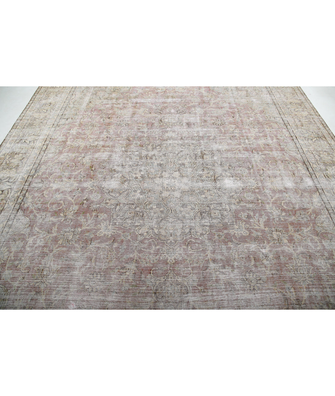 Vintage 9'9'' X 12'8'' Hand-Knotted Wool Rug 9'9'' x 12'8'' (293 X 380) / Taupe / Ivory
