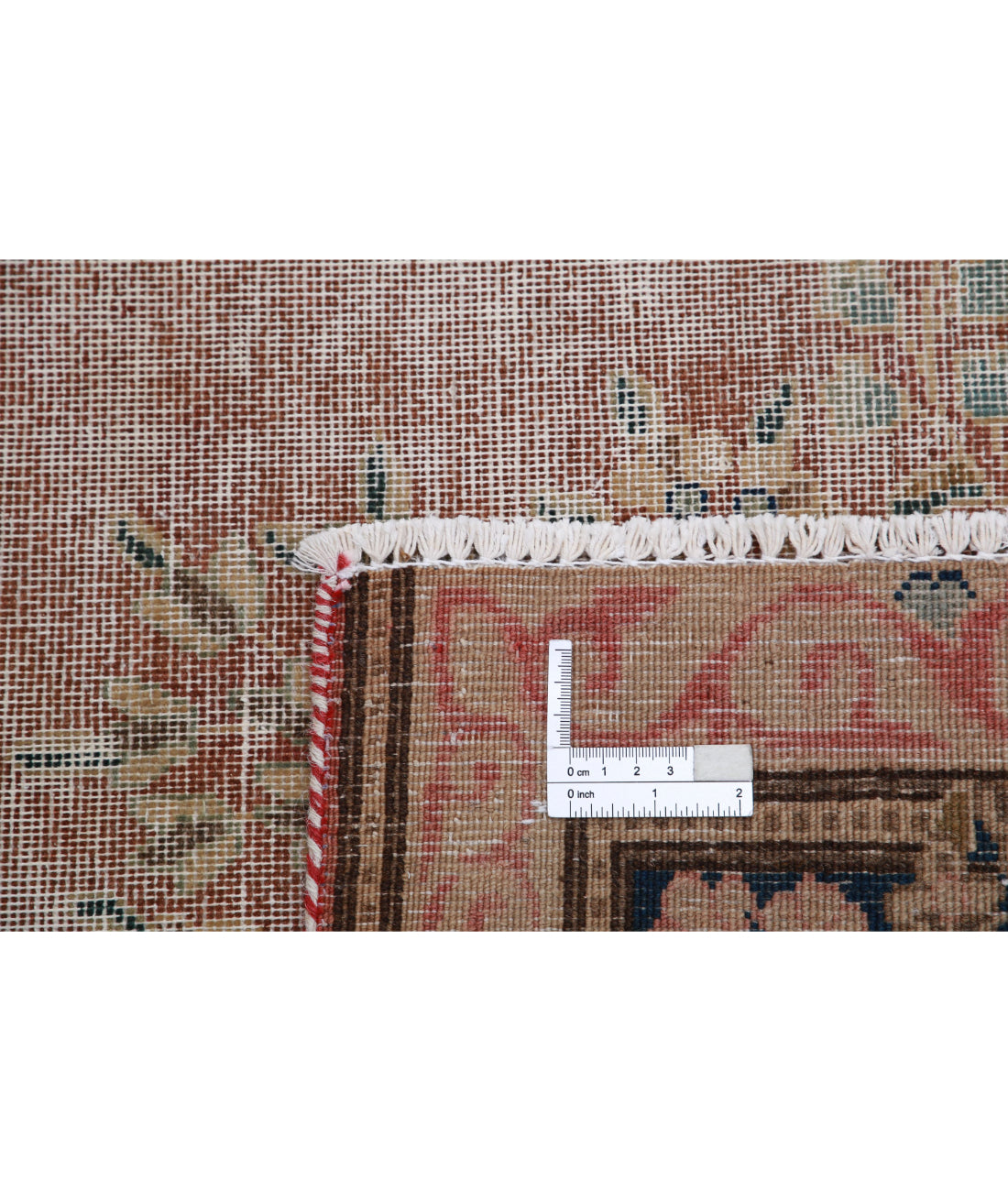 Vintage 9'6'' X 12'9'' Hand-Knotted Wool Rug 9'6'' x 12'9'' (285 X 383) / Rust / Blue