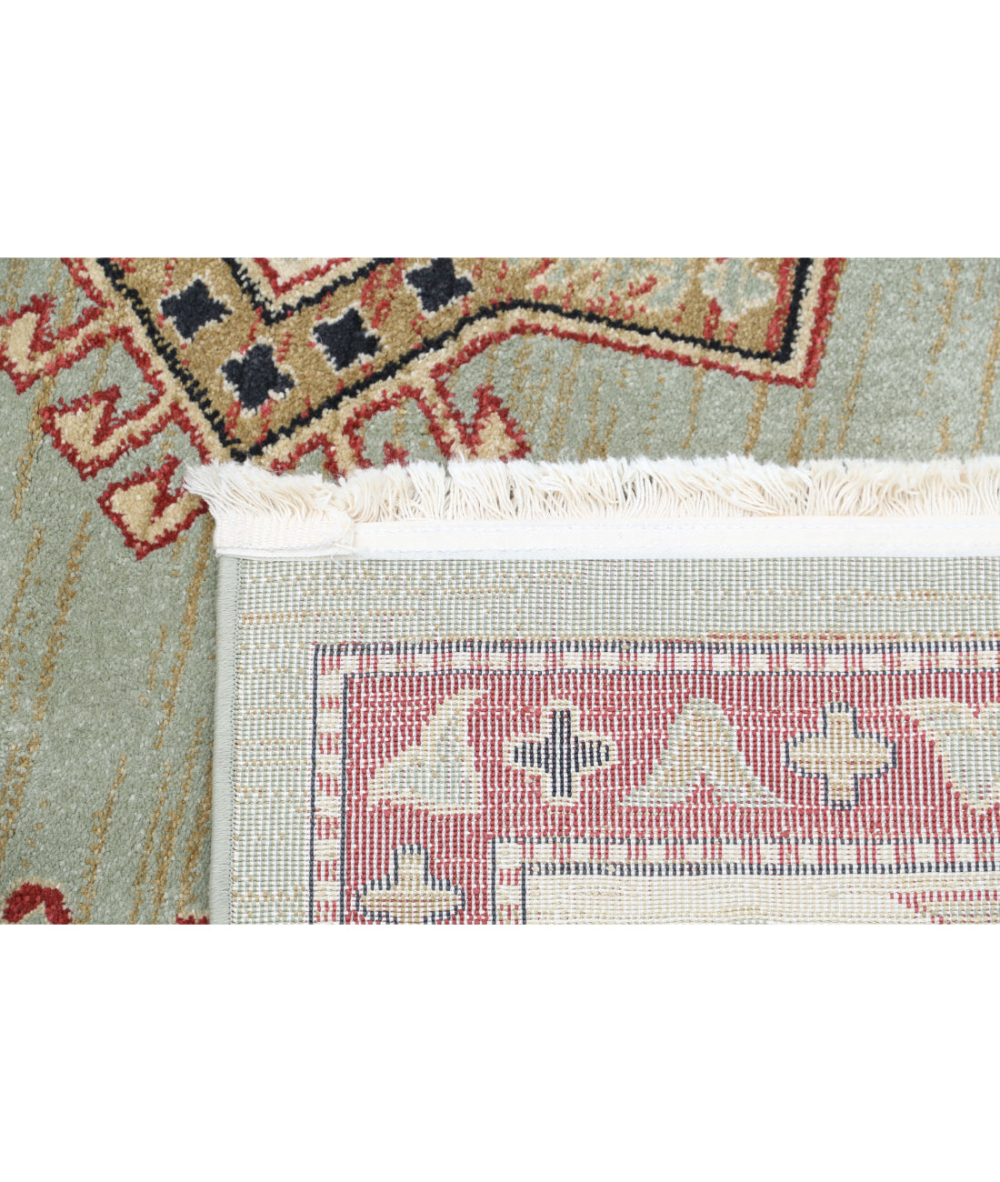 Vista 6'4'' X 9'10'' Power-Loomed Wool Rug 6'4'' x 9'10'' (190 X 295) / Green / Ivory