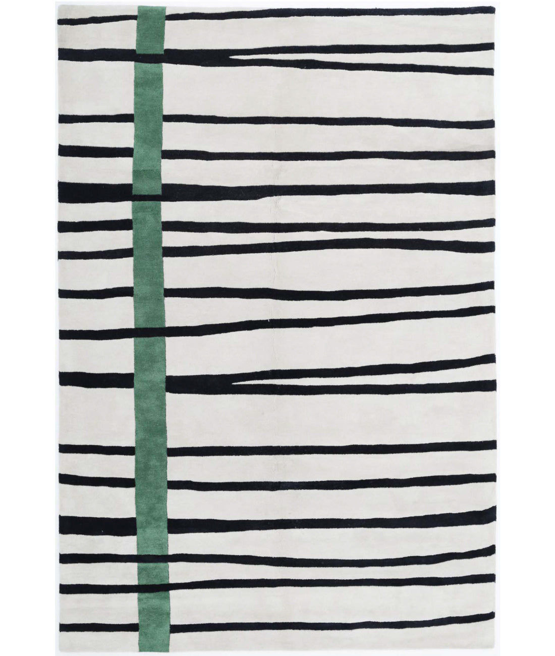 Vista 6'3'' X 9'7'' Hand-Tuffted Wool Rug 6'3'' x 9'7'' (295 X 395) / Ivory / Black