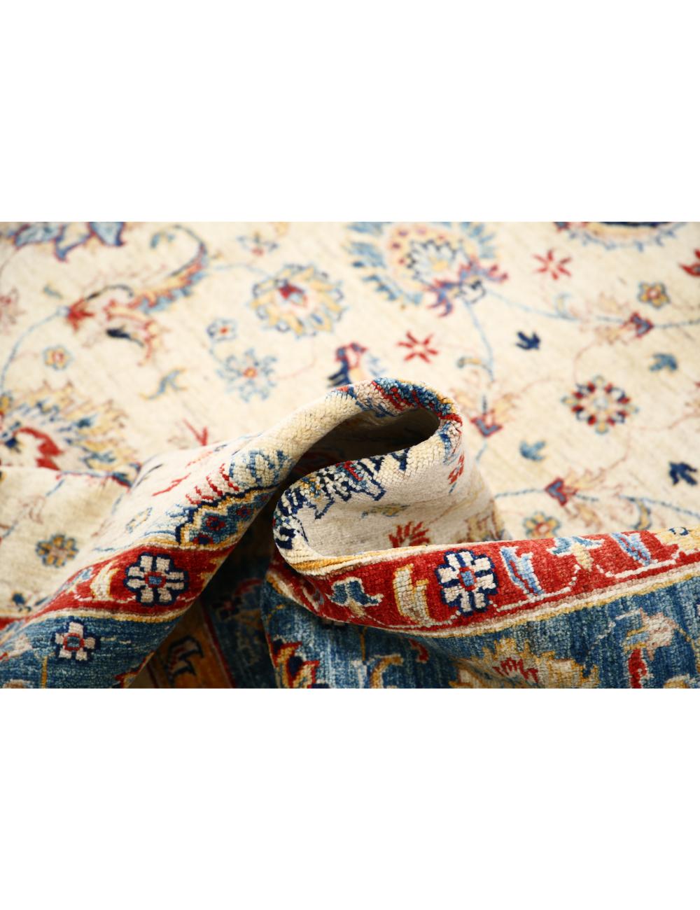 Ziegler 5' 10" X 7' 6" Hand-Knotted Wool Rug 5' 10" X 7' 6" (178 X 229) / Blue / Ivory