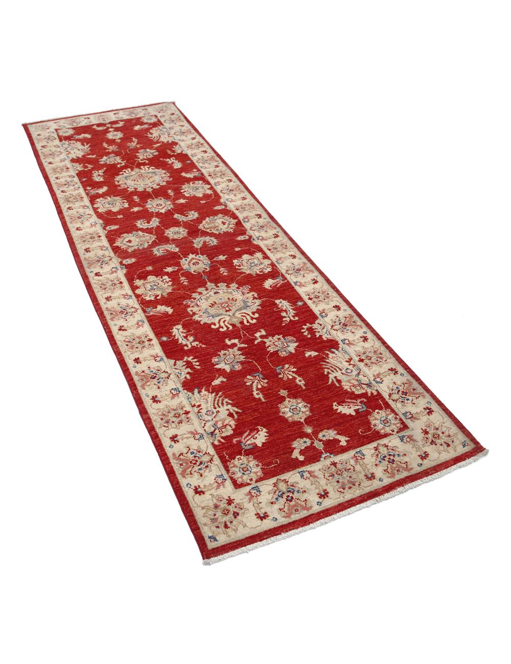 Ziegler 2' 7" X 7' 10" Hand-Knotted Wool Rug 2' 7" X 7' 10" (79 X 239) / Red / Ivory