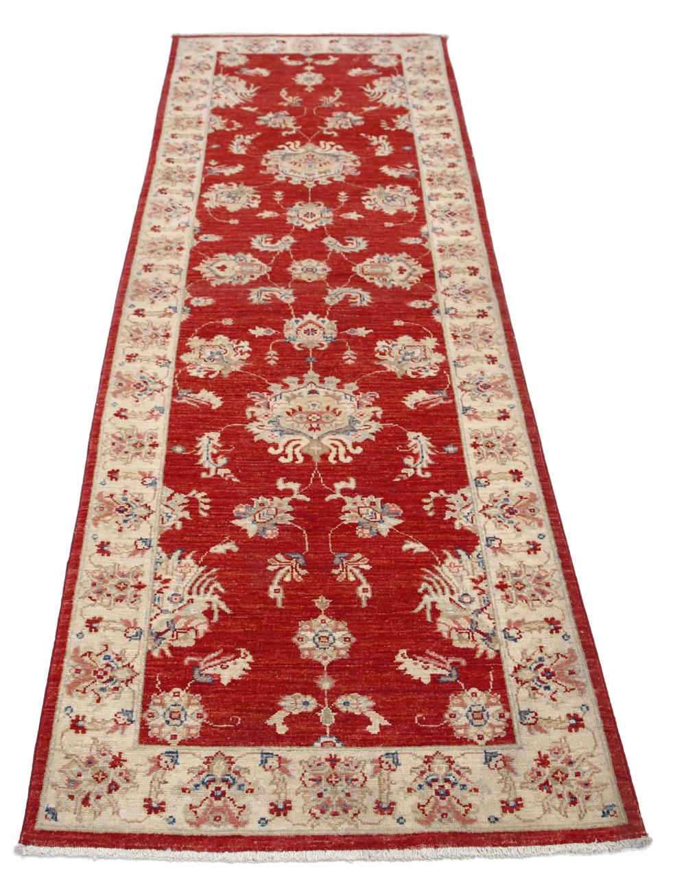 Ziegler 2' 7" X 7' 10" Hand-Knotted Wool Rug 2' 7" X 7' 10" (79 X 239) / Red / Ivory