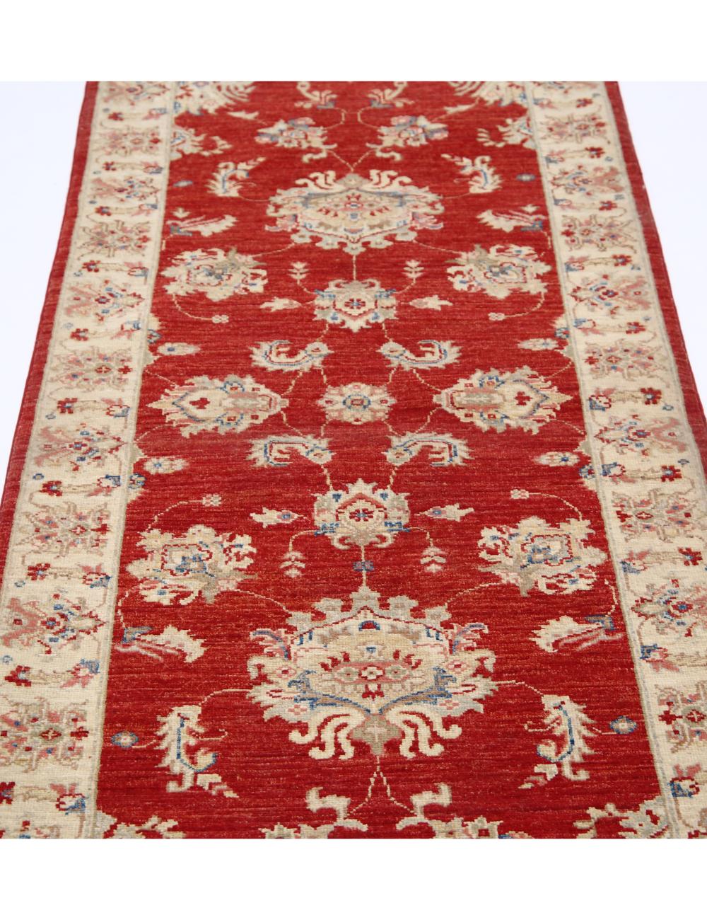 Ziegler 2' 7" X 7' 10" Hand-Knotted Wool Rug 2' 7" X 7' 10" (79 X 239) / Red / Ivory