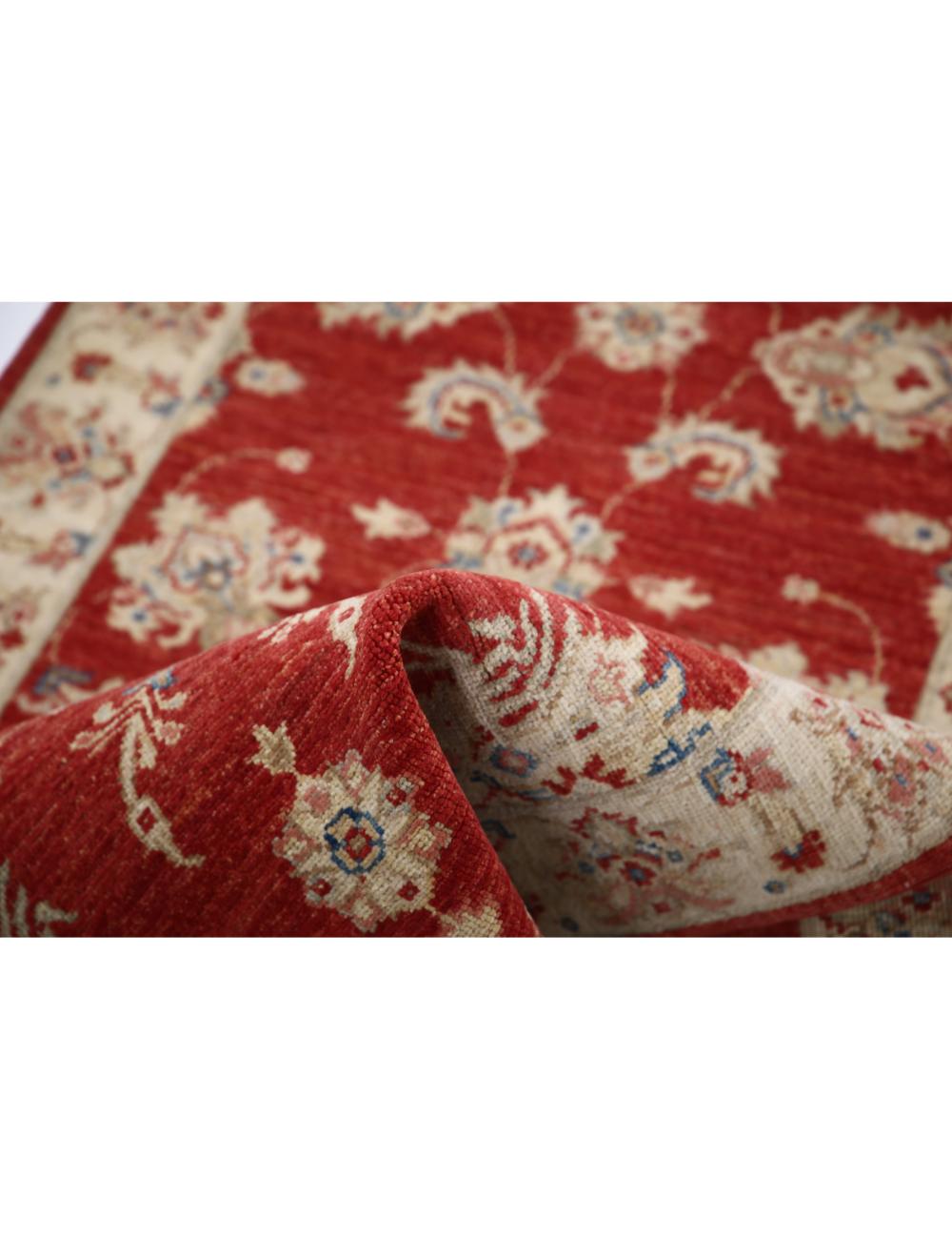 Ziegler 2' 7" X 7' 10" Hand-Knotted Wool Rug 2' 7" X 7' 10" (79 X 239) / Red / Ivory