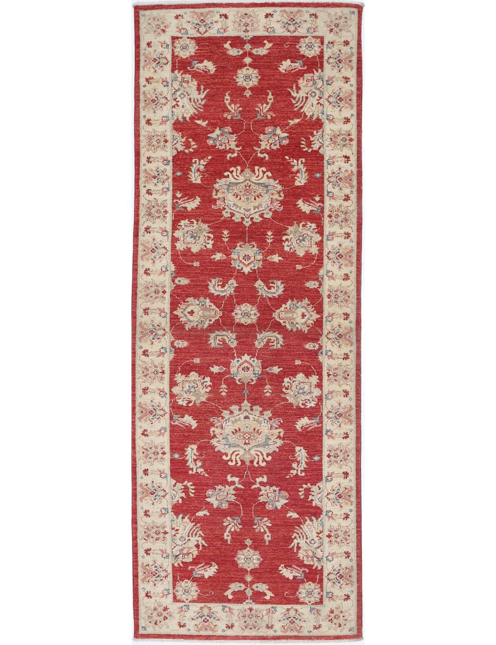 Ziegler 2' 7" X 7' 10" Hand-Knotted Wool Rug 2' 7" X 7' 10" (79 X 239) / Red / Ivory