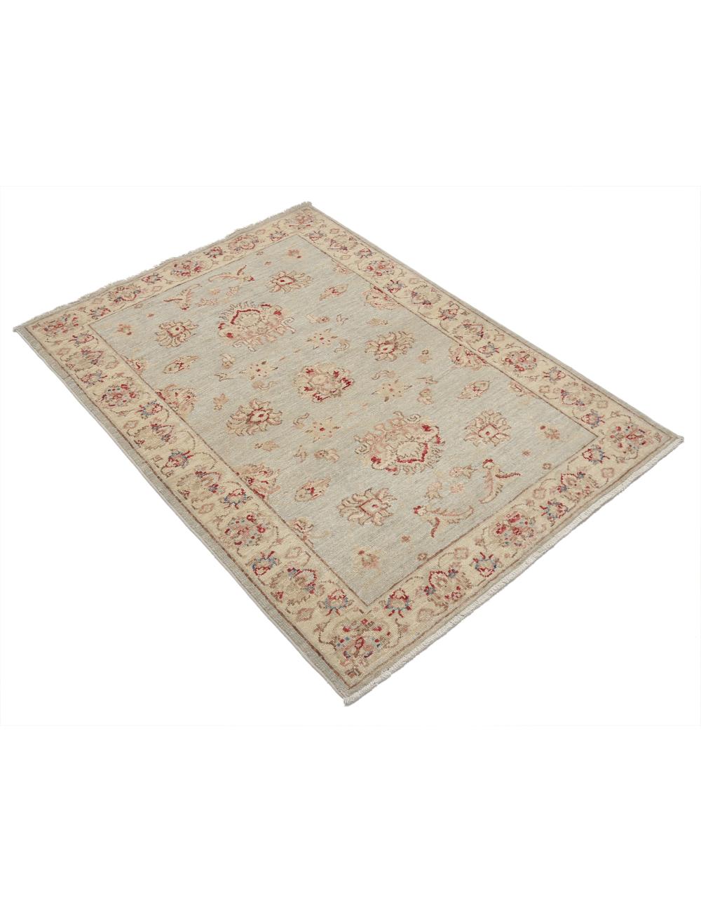 Ziegler 3' 0" X 4' 3" Hand-Knotted Wool Rug 3' 0" X 4' 3" (91 X 130) / Blue / Ivory